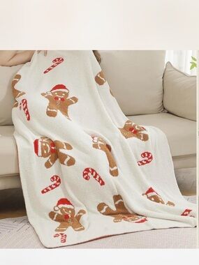 Comfy Luxe Gingerbread Blanket